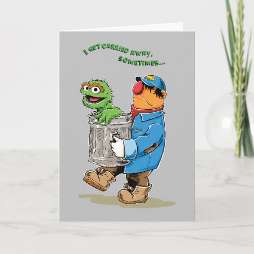 Sesame Street  Oscar  Bruno the Garbage Man Card