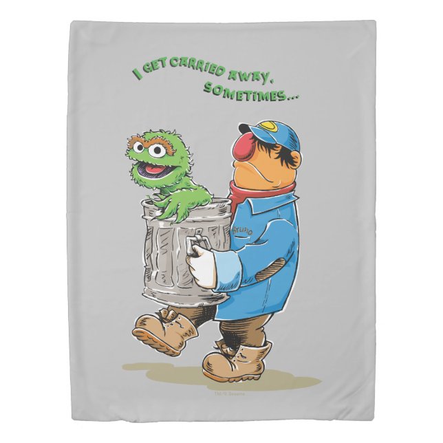 Sesame Street | Oscar & Bruno the Garbage Man Duvet Cover (Front)