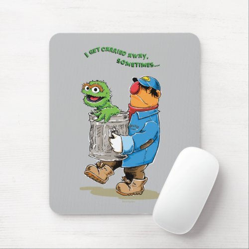 Sesame Street  Oscar  Bruno the Garbage Man Mouse Pad