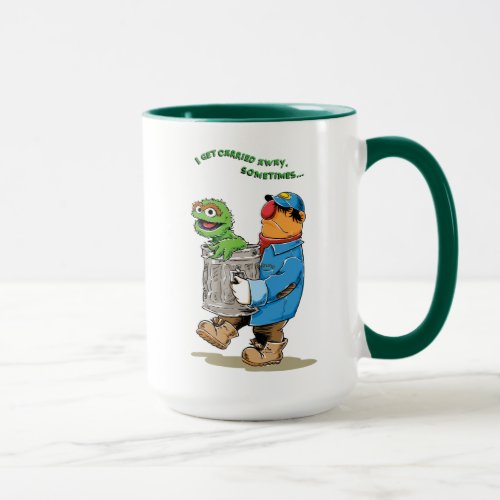 Sesame Street  Oscar  Bruno the Garbage Man Mug