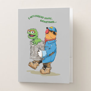 Sesame Street Oscar & Bruno the Garbage Man Pocket Folder