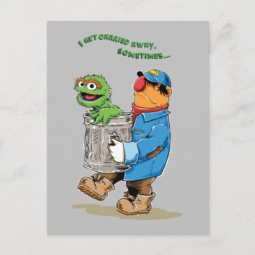 Sesame Street  Oscar  Bruno the Garbage Man Postcard