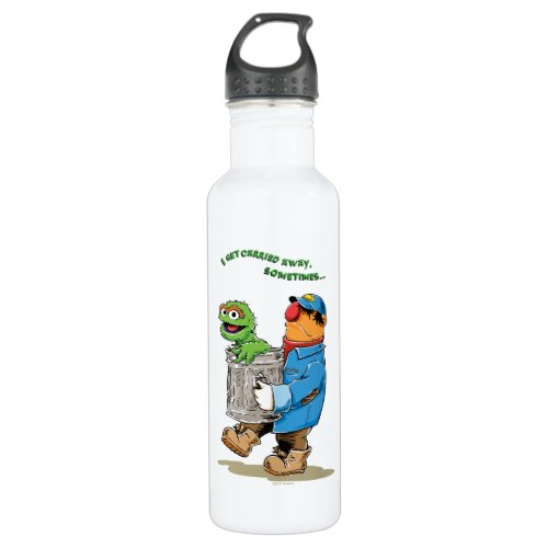Sesame Street  Oscar  Bruno the Garbage Man Stainless Steel Water Bottle