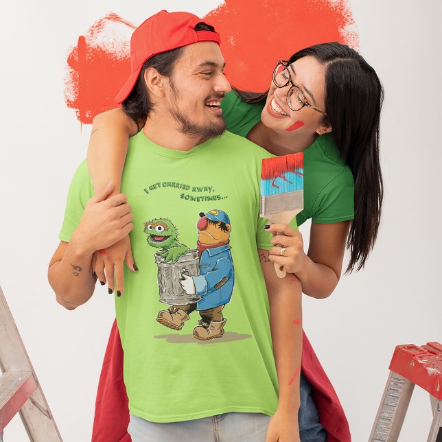 Sesame Street | Oscar & Bruno the Garbage Man T-Shirt (Person wearing shirt)