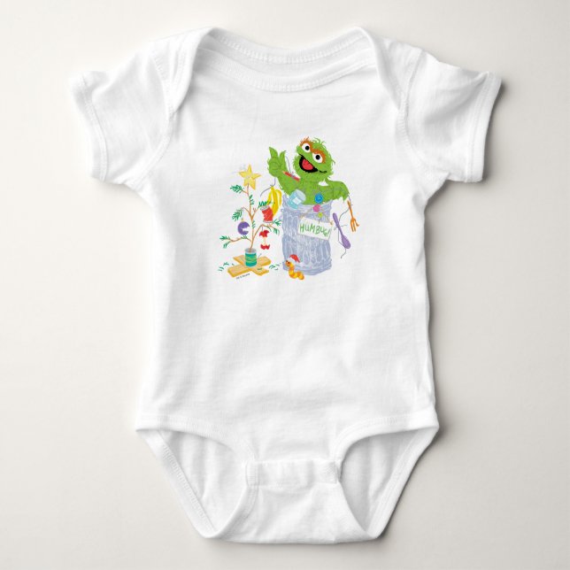 Sesame Street | Oscar - Christmas Tree Baby Bodysuit (Front)