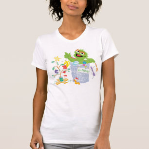 Sesame Street Oscar - Christmas Tree T-Shirt
