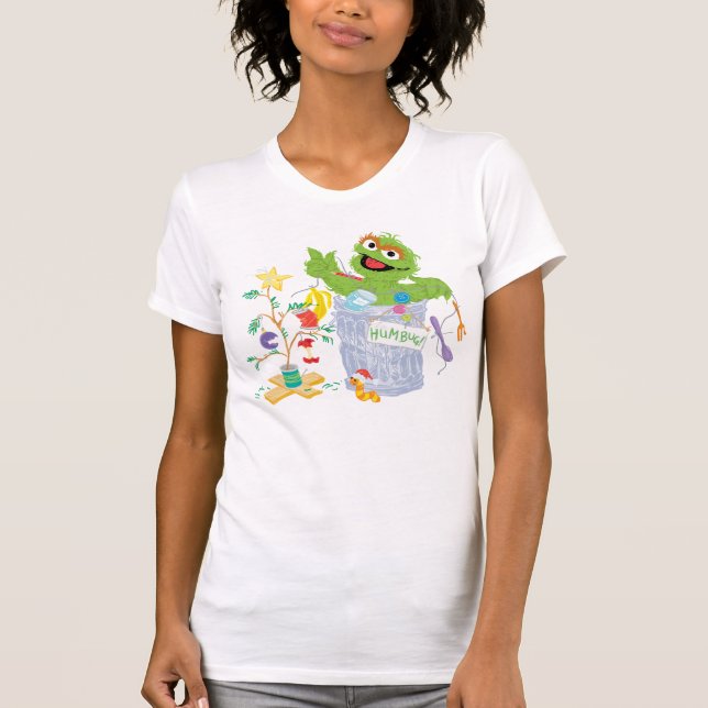 Sesame Street | Oscar - Christmas Tree T-Shirt (Front)