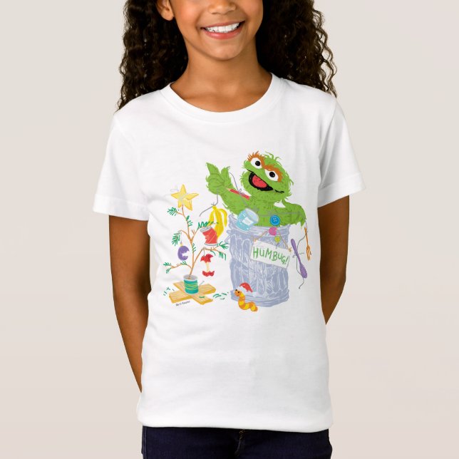 Sesame Street | Oscar - Christmas Tree T-Shirt (Front)