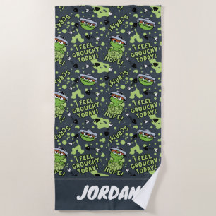 Sesame Street Oscar the Grouch Add Name Beach Towel