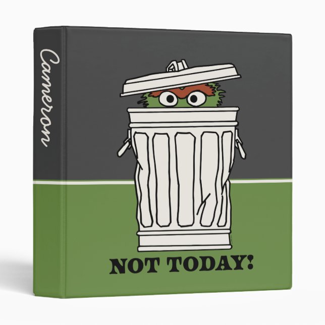 Sesame Street | Oscar the Grouch | Add Your Name 3 Ring Binder (Front/Spine)