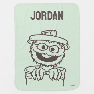 Sesame Street Oscar the Grouch Add Your Name Baby Blanket