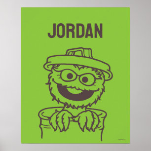 Sesame Street Oscar the Grouch Add Your Name Poster