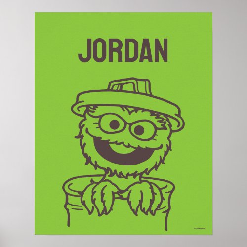Sesame Street  Oscar the Grouch  Add Your Name Poster