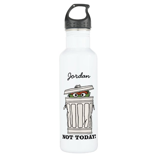 Sesame Street | Oscar the Grouch | Add Your Name Stainless Steel Water Bottle (Front)