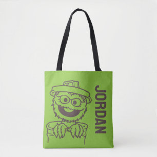 Sesame Street Oscar the Grouch Add Your Name Tote Bag
