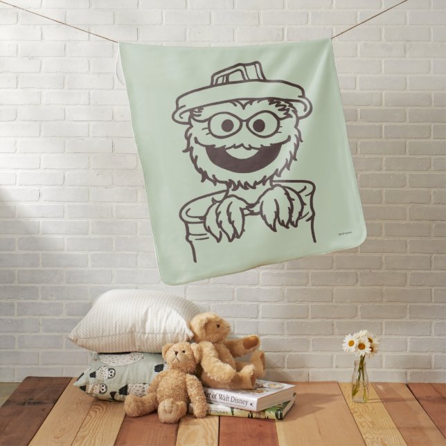 Sesame Street | Oscar the Grouch Baby Blanket (In Situ)