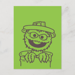 Sesame Street Oscar the Grouch Bright Postcard