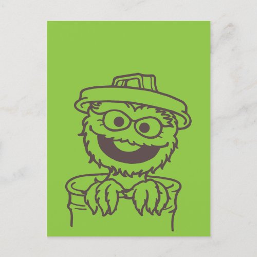 Sesame Street  Oscar the Grouch Bright Postcard