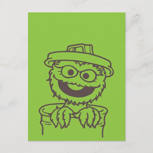 Sesame Street | Oscar the Grouch Bright Postcard (Front)