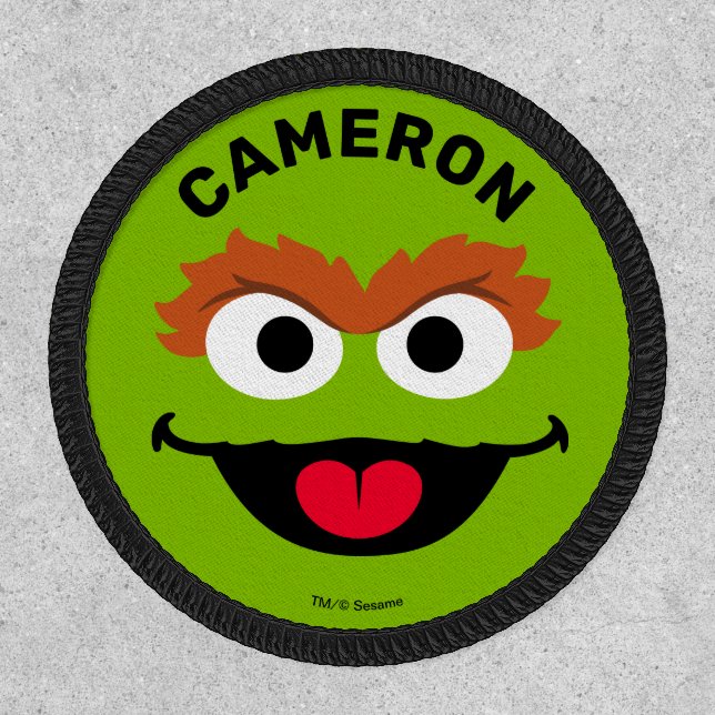Sesame Street Oscar the Grouch Face Patch (Front)