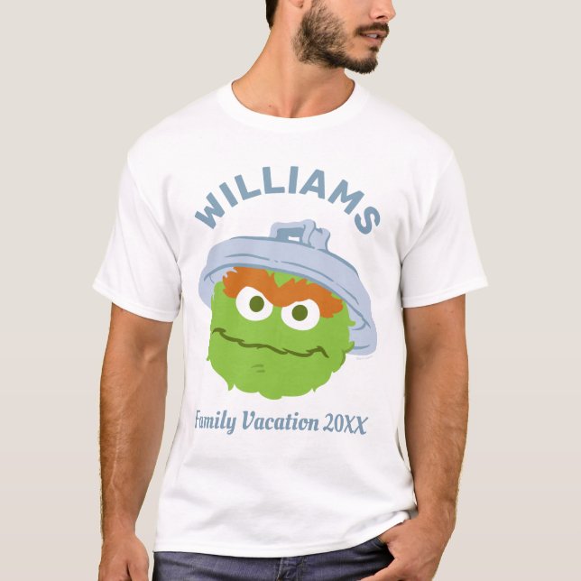 Sesame Street | Oscar the Grouch Family Vacation T-Shirt (Front)