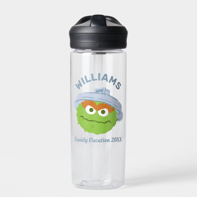 Sesame Street | Oscar the Grouch Family Vacation Water Bottle (Front)