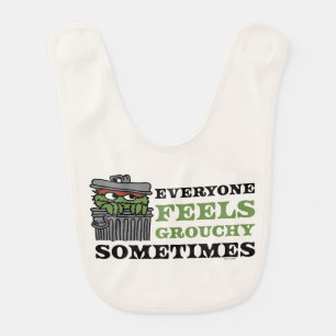 Sesame Street Oscar the Grouch Feels Grouchy Baby Bib