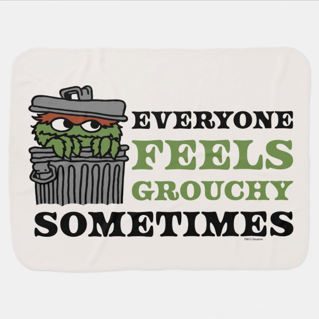 Sesame Street | Oscar the Grouch Feels Grouchy Baby Blanket (Horizontal)