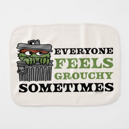 Sesame Street  Oscar the Grouch Feels Grouchy Baby Burp Cloth