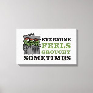 Sesame Street Oscar the Grouch Feels Grouchy Canvas Print