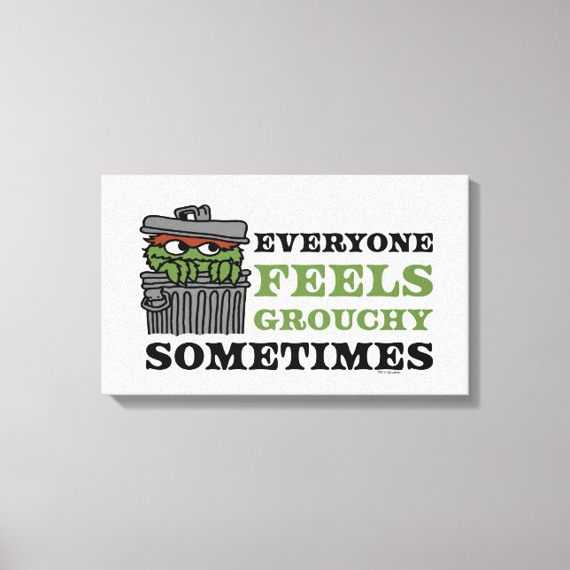 Sesame Street | Oscar the Grouch Feels Grouchy Canvas Print (Front)