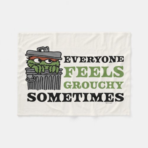 Sesame Street  Oscar the Grouch Feels Grouchy Fleece Blanket