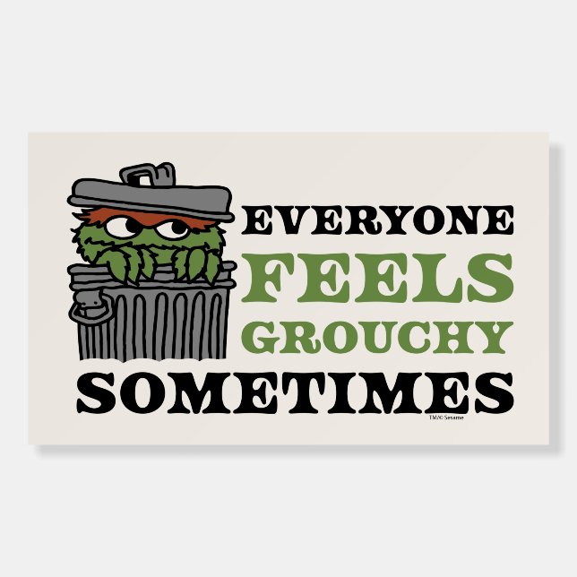Sesame Street | Oscar the Grouch Feels Grouchy Foam Board (Front)