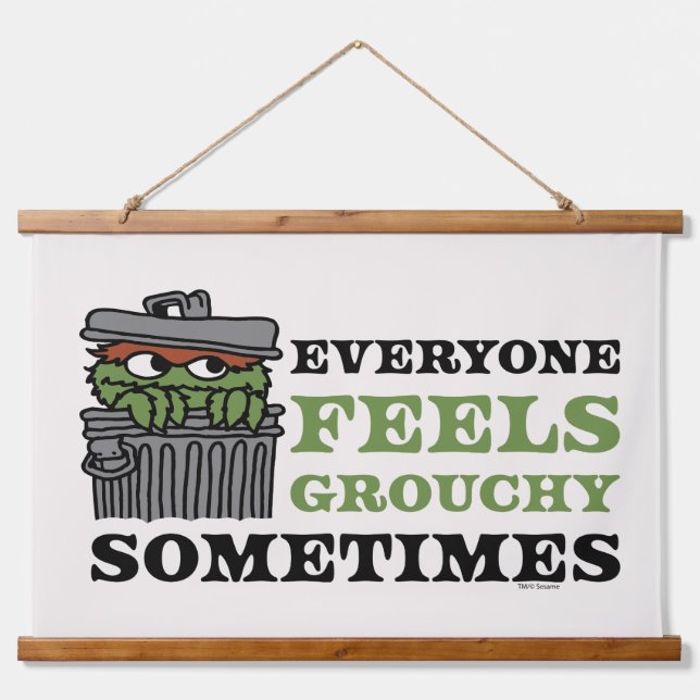 Sesame Street | Oscar the Grouch Feels Grouchy Hanging Tapestry (Front)