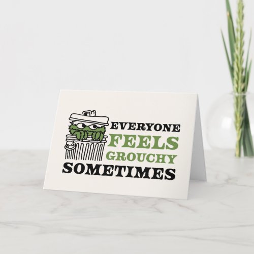 Sesame Street  Oscar the Grouch Feels Grouchy Holiday Card