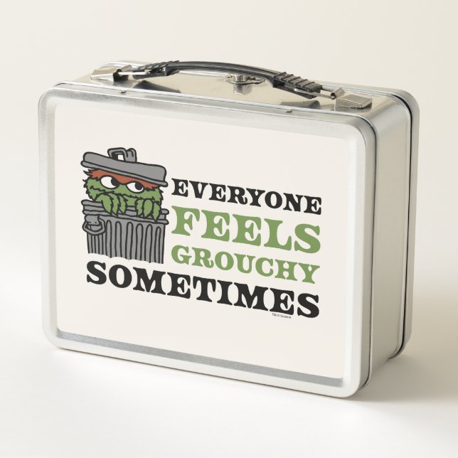 Sesame Street | Oscar the Grouch Feels Grouchy Metal Lunch Box (Back)