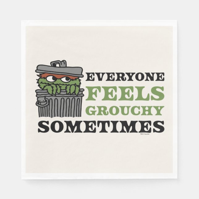 Sesame Street | Oscar the Grouch Feels Grouchy Napkins (Front)