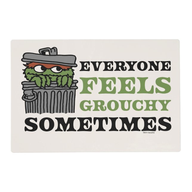 Sesame Street | Oscar the Grouch Feels Grouchy Placemat (Front)
