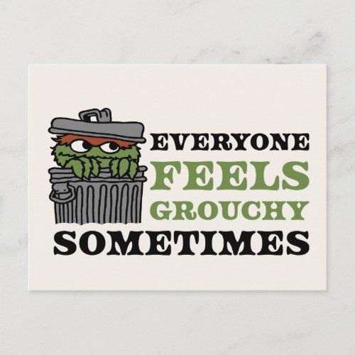 Sesame Street  Oscar the Grouch Feels Grouchy Postcard