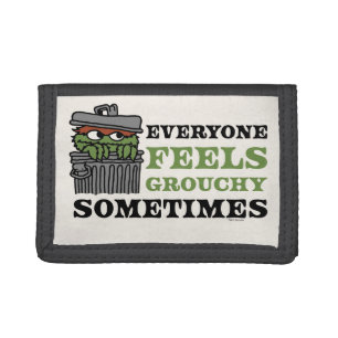 Sesame Street   Oscar the Grouch Feels Grouchy Tri-fold Wallet