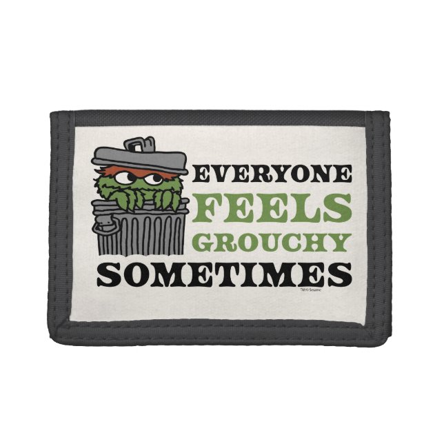 Sesame Street | Oscar the Grouch Feels Grouchy Trifold Wallet (Front)