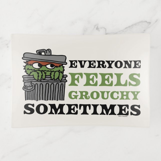 Sesame Street | Oscar the Grouch Feels Grouchy Trinket Tray (Front)