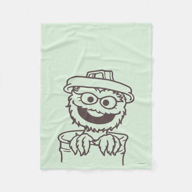 Sesame Street | Oscar the Grouch Fleece Blanket (Front)