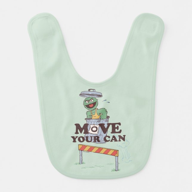 Sesame Street | Oscar the Grouch Move Your Can Baby Bib (Front)