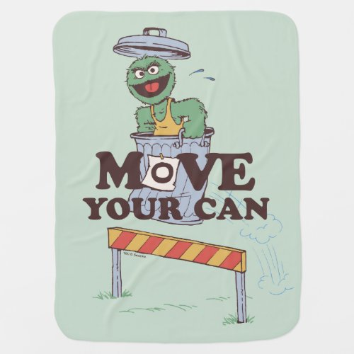 Sesame Street  Oscar the Grouch Move Your Can Baby Blanket