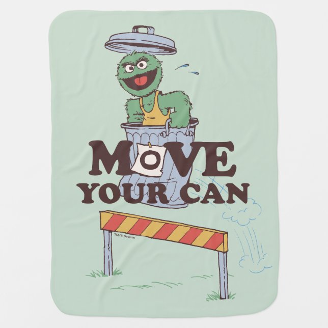 Sesame Street | Oscar the Grouch Move Your Can Baby Blanket (Front)