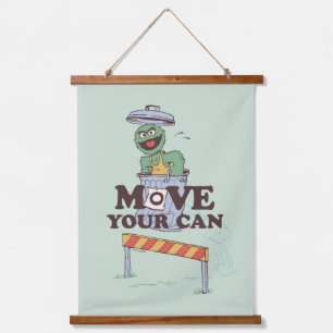 Sesame Street Oscar the Grouch Move Your Can Hanging Tapestry