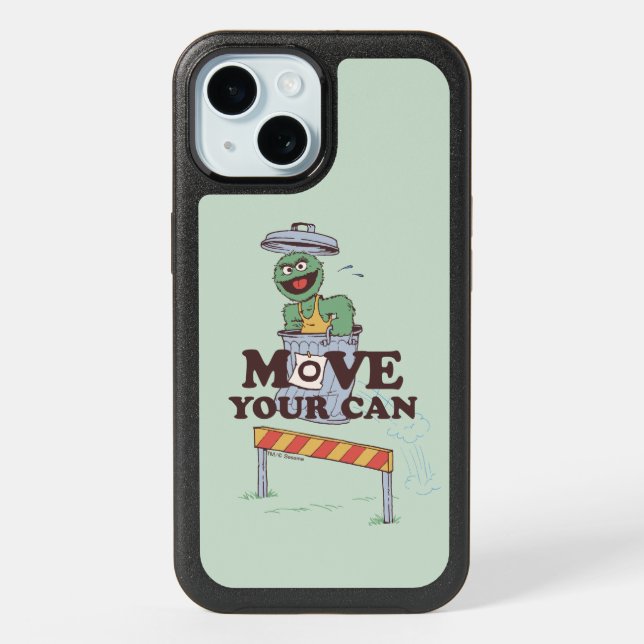 Sesame Street | Oscar the Grouch Move Your Can iPhone 15 Case (Back)