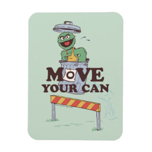 Sesame Street Oscar the Grouch Move Your Can Magnet