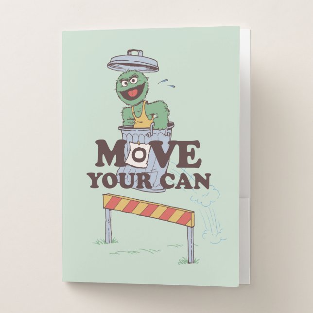 Sesame Street | Oscar the Grouch Move Your Can Pocket Folder (Front)
